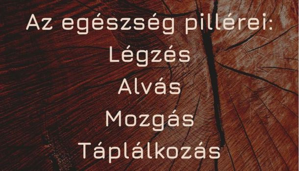 Az egészség pillérei: légzés, alvás, mozgás, táplálkozás