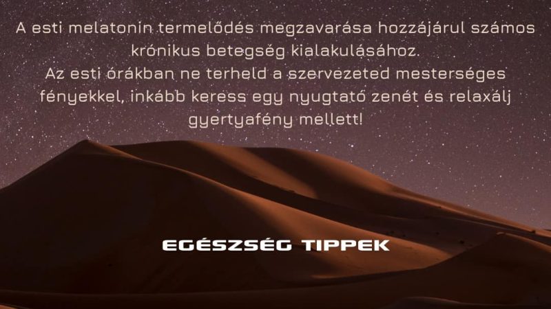 A melatonin és az egészséges életmód kapcsolata